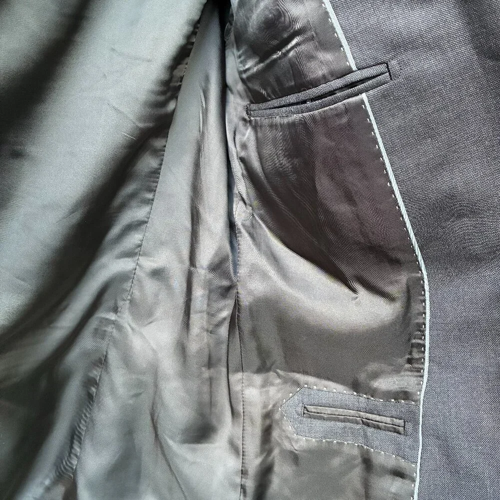Theory Dark Gray Regular-Fit Xylo NP Wool Sportcoat - Size 40R